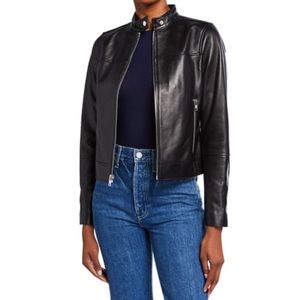 NWT Derek Lam tab collar lamb leather jacket.